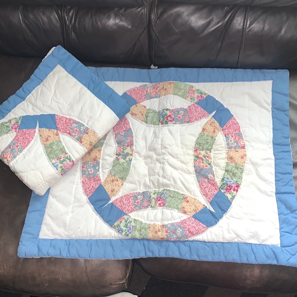 Granny Cottage Core quilted  pillow cases by American Pacific x2 /floral/cotton